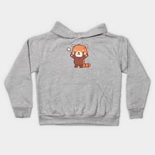 Angry But Cute Red Panda Kids Hoodie